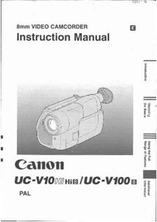 Canon UC V 10 Hi manual. Camera Instructions.